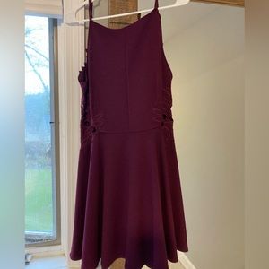 Free people plum open back dress